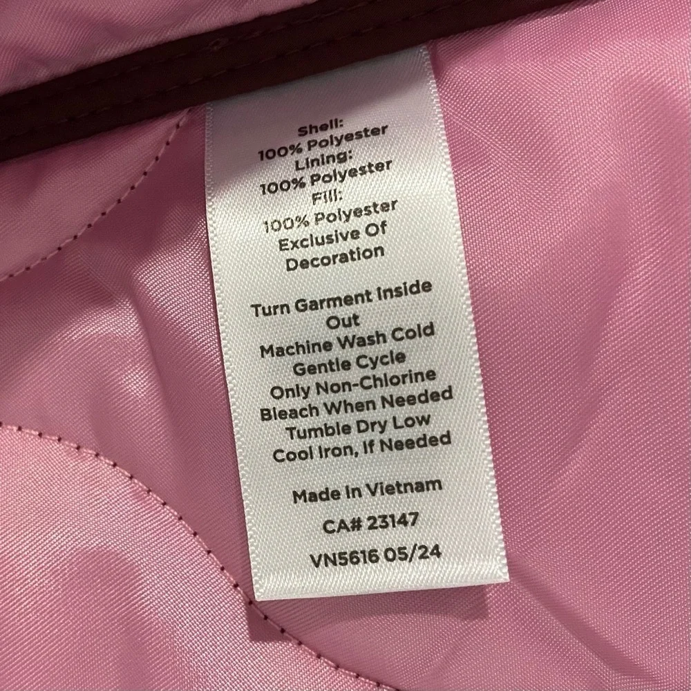 Talbots New Burgundy Quilted Barn Coat Small